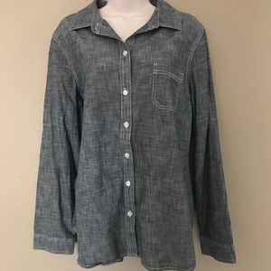 Old Navy Button Down Long Sleeve Blouse in Large
